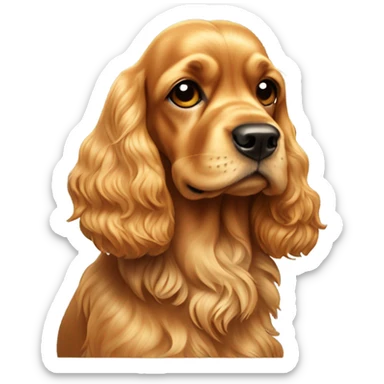 Dog-golden-english-cocker-spaniel-standing sticker