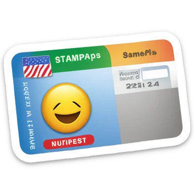 Food stamps card sticker