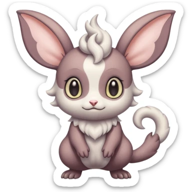 Fey Toony Espurr-Minccino-Sprigatito-fusion-hybrid sticker