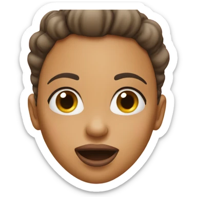 Woman sticking tongue out  sticker