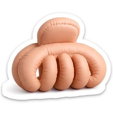 hairclip, plush and soft, cushion style sticker