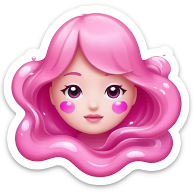 glitter pink Douyin sticker