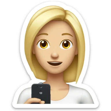 blonde girl recording a voice message sticker