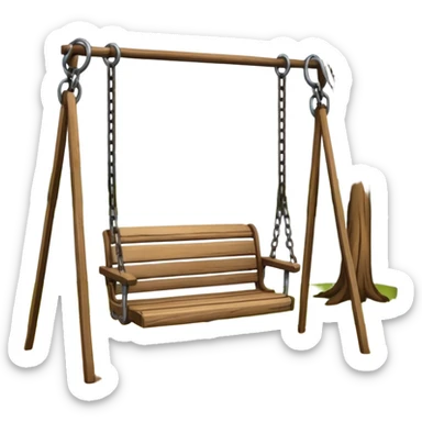 Swing in a public park sticker