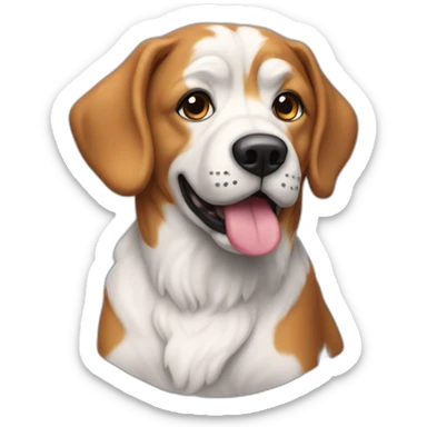 Un chien fait un caca multicolore  sticker