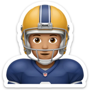 A person who plays football sticker