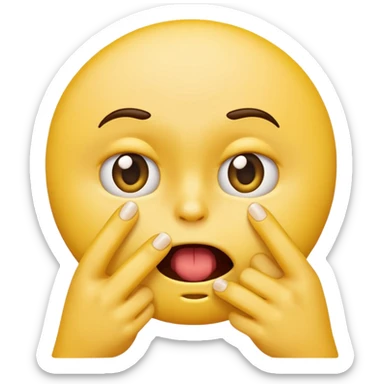 Emoji qui mord son ongle sticker