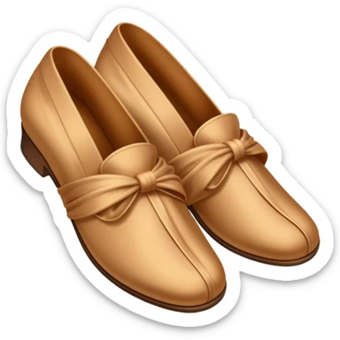 Brown silk slippers and robe sticker