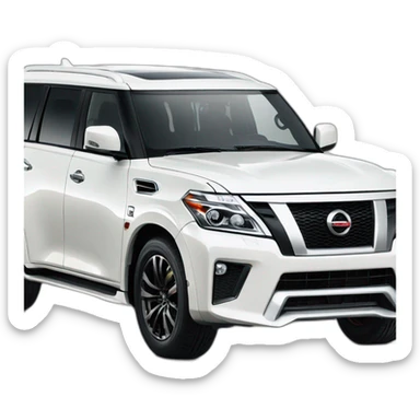 white nissan patrol nismo 2019  sticker