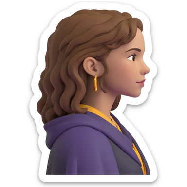 Hermione Granger from Harry Potter side view profile sticker