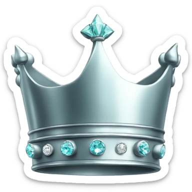 Silver crown with Tiffany diamond  sticker