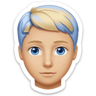 short blond hair blue eyes 5ft 9 140lbs Italian sticker