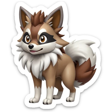  Zigzagoon-Lycanroc-Hybrid (Full body) sticker