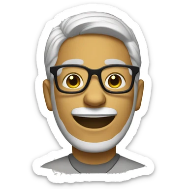 geek with glasses sticker