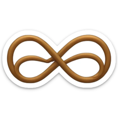 simbolo de infinito, con un corazon y dos letras A sticker