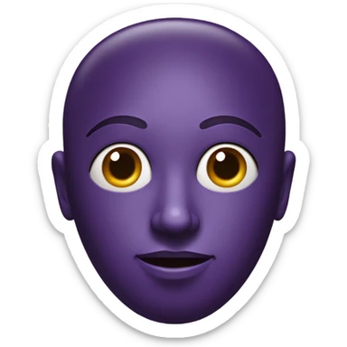 Face with aubergine  sticker