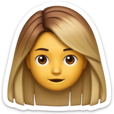 emoji de una persona que le estan haciendo mechas californianas sticker