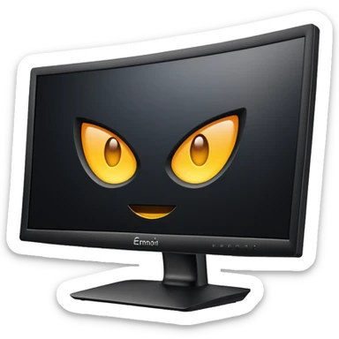 Create a curved monitor for gaming sticker