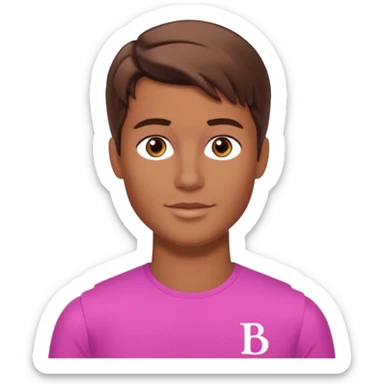 barbie merliah summers as a guy with brown har and brown eyes and tanned skin sticker