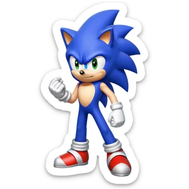 I want Sonic the hedgehog with the 7 chaos emeralds and the Goku aura transformation, where is the super Sonic aura Is a power 7 diamonds, red, blue, yellow, green, white, skyblue and purple sticker