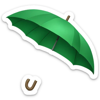 Green umbrella sticker