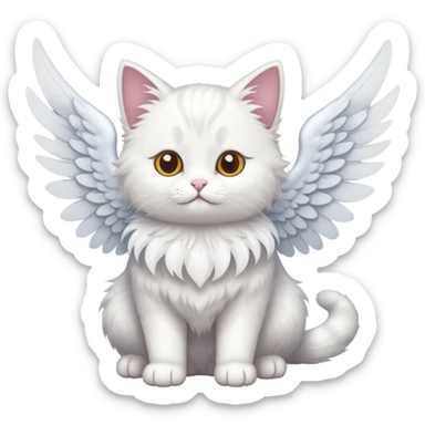 gato com asas sticker