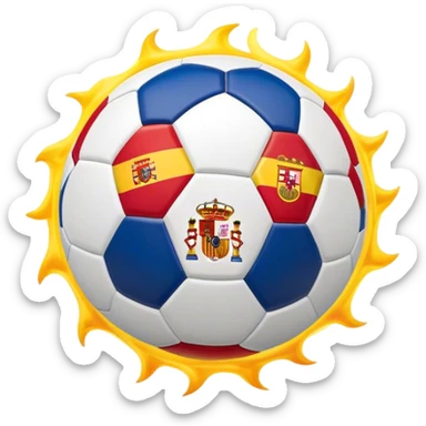 Cinematic Realistic La Liga Pop Culture Emoji, showcasing a dynamic portrayal of Spain's premier football league rendered with lifelike detail and energetic, modern lighting. sticker