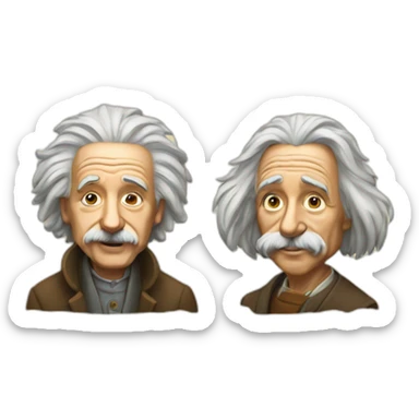 Einstein and Leonardo DaVinci sticker
