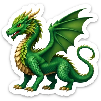 Mušḫuššu, stylized dragon with lion forelegs and eagle hind legs sticker