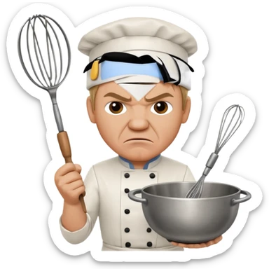 gordon ramsay chef holding whisk and bowl sticker
