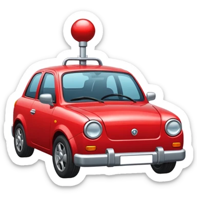 car with towbar sticker