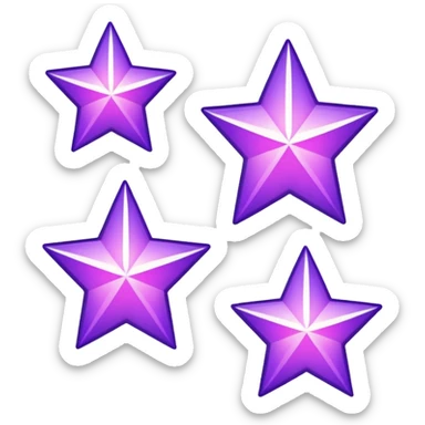 glitter cian and purple staight sticker