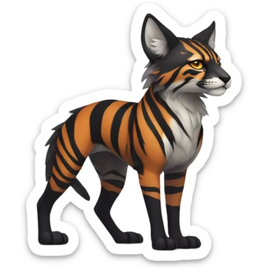 Cool Edgy Vernid species with edgy stripe markings by LiLaiRa full body sticker