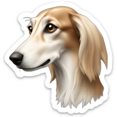 Saluki in profile sticker