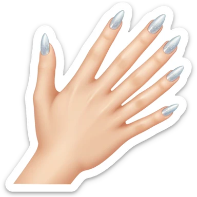 hand with neatly trimmed nails, sparkling clean, friendly and simple sticker
