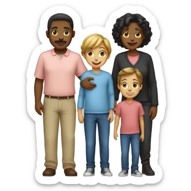 Family 8 boys 1 girl 1 mum sticker