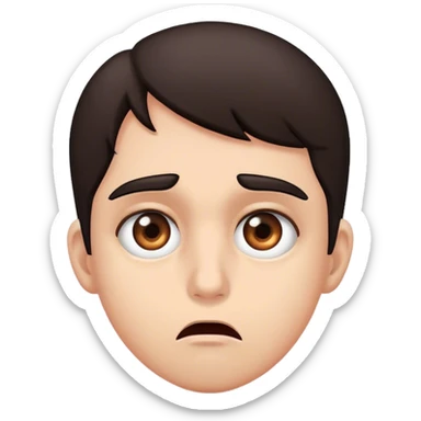 desperate, dark brown eyes sticker