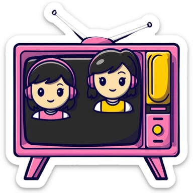 TV Girl band logo with vintage vibes sticker