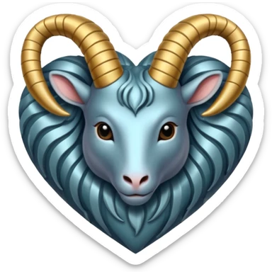 capricorn heart sticker
