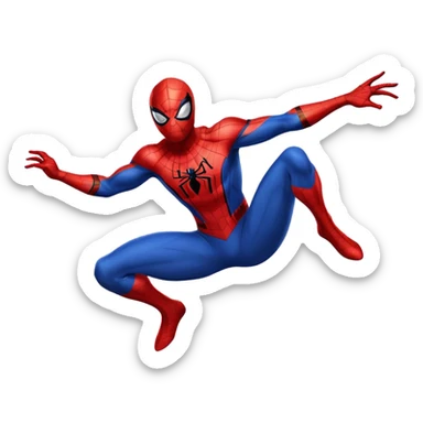 Spider-Man superhero in classic red and blue costume sticker