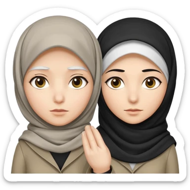 Generate 
1 detective she's white hair covered with hjab light eyes fair skin
1 detectective she's black NO HIJAB HAIR OUT BROWN skin 
they're right next to each other one has a hand lense the other has a sample  sticker