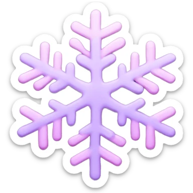 pastel pink and purple snowflake  sticker