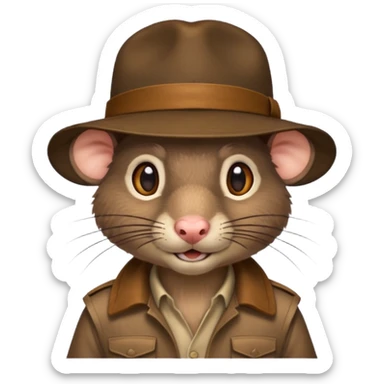 🐀 wearing Indiana jones hat sticker