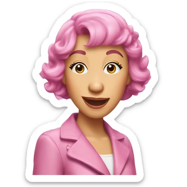 Didi conn Grease with pink hair sticker
