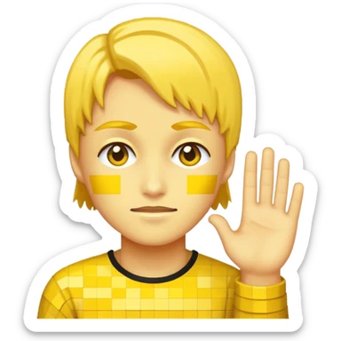 A emoji on the process of pls donate raise sticker