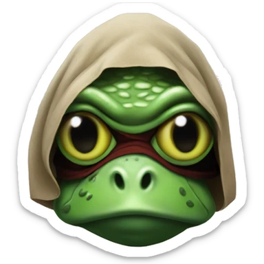 Frog as a sith lord sticker
