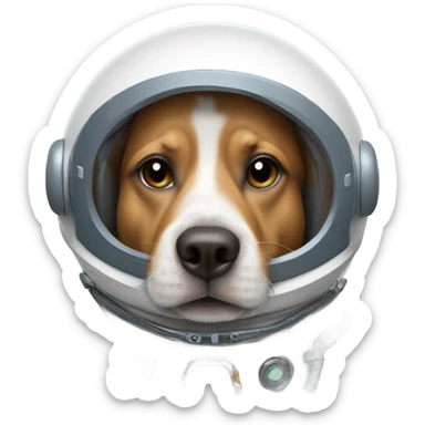 dog with space suit  sticker