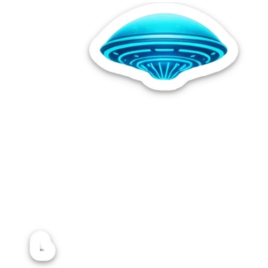 extraterrestrial futuristic otherworldly cyan bioluminescent neon-glowing aesthetic scenery sticker