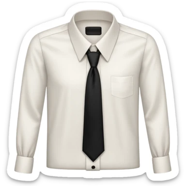 white shirt & black tie (without face, just clothes) sticker