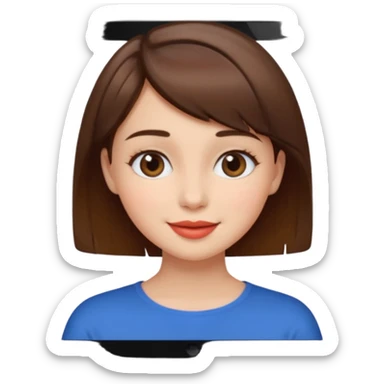 Chica güera,pelo corto,pelo castaño y dando un beso ala pantalla  sticker